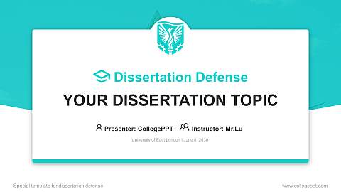 University of East London Graduation Thesis Defense PPT Template