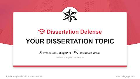 University of Brighton Graduation Thesis Defense PPT Template