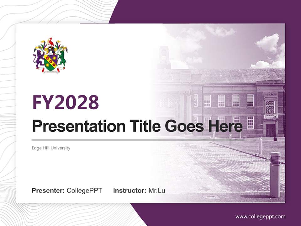 Edge Hill University Academic Presentation/Research Findings Report PPT Template4:3 ratio PPT effect preview image5