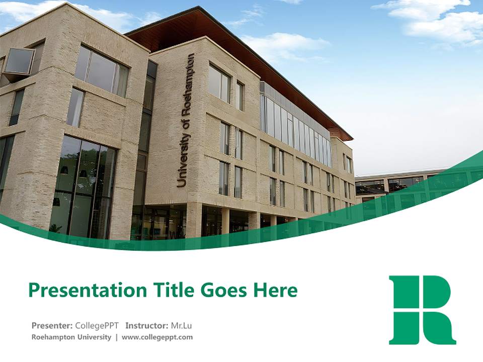 Roehampton University Course/Courseware Creation PPT Template4:3 ratio PPT effect preview image5