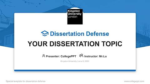Kingston University Graduation Thesis Defense PPT Template