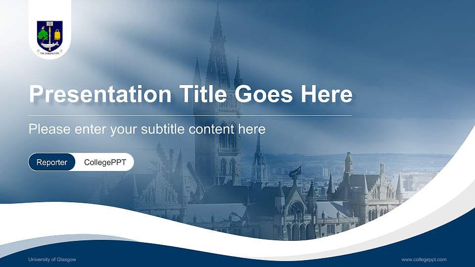 University of Glasgow Lecture Sharing and Networking Event PPT Template16:9 ratio PPT effect preview image