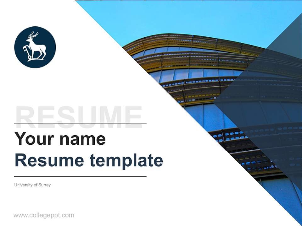 University of Surrey Resume PPT Template4:3 ratio PPT effect preview image5