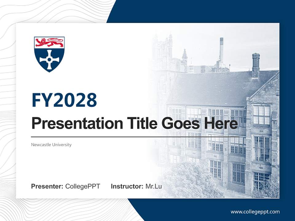 Newcastle University Academic Presentation/Research Findings Report PPT Template4:3 ratio PPT effect preview image5