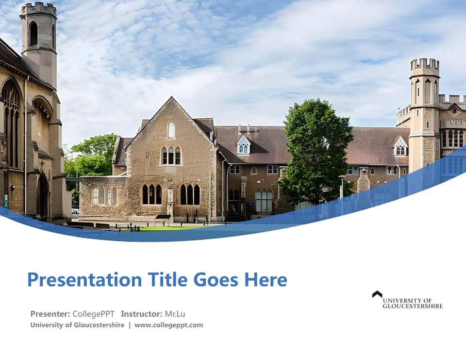University of Gloucestershire Course/Courseware Creation PPT Template4:3 ratio PPT effect preview image5