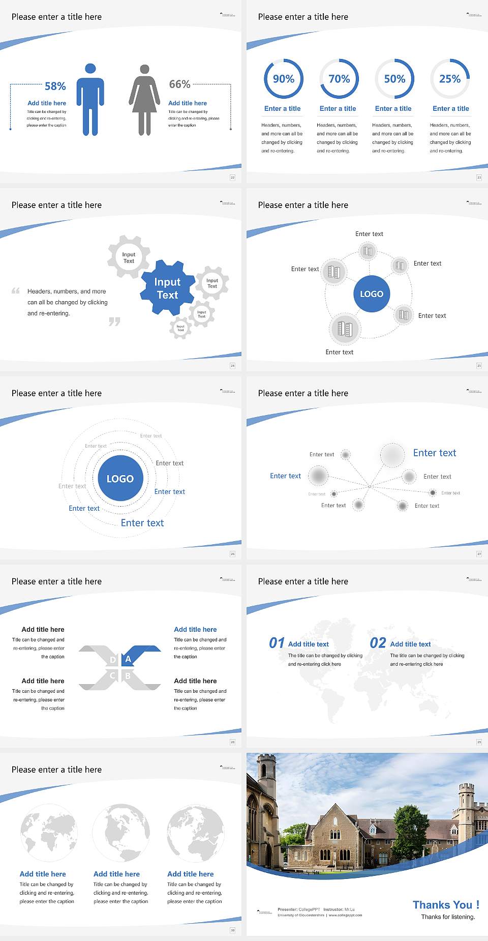 University of Gloucestershire Course/Courseware Creation PPT Template4:3 ratio PPT effect preview image4