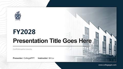 Cardiff Metropolitan University Academic Presentation/Research Findings Report PPT Template