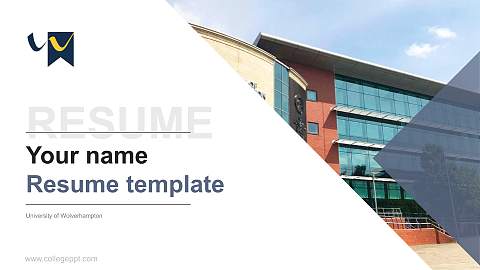 University of Wolverhampton Resume PPT Template