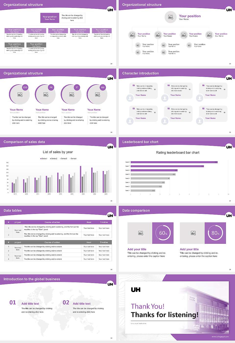 University of Hertfordshire Academic Presentation/Research Findings Report PPT Template16:9 ratio PPT effect preview image4