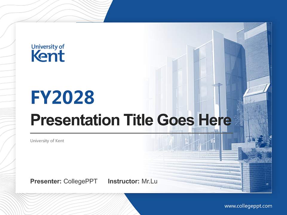 University of Kent Academic Presentation/Research Findings Report PPT Template4:3 ratio PPT effect preview image5