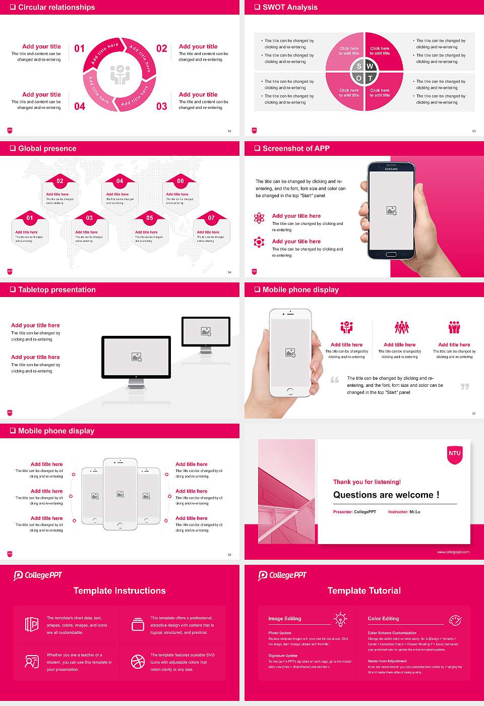 Nottingham Trent University General Purpose PPT Template16:9 ratio PPT effect preview image5