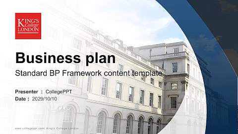 King’s College London Competition/Entrepreneurship Contest PPT Template