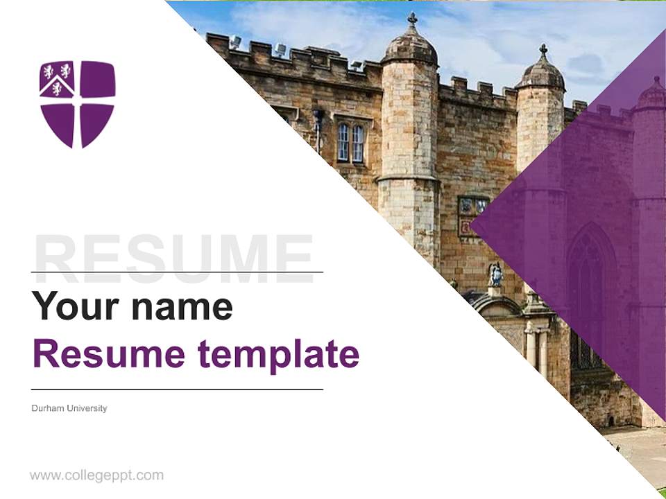 Durham University Resume PPT Template4:3 ratio PPT effect preview image5