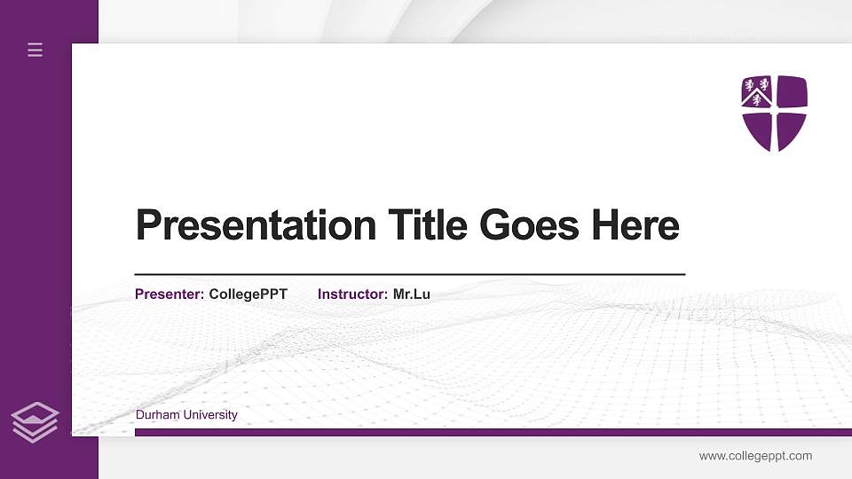 Durham University Thesis Proposal/Graduation Defense PPT Template16:9 ratio PPT effect preview image