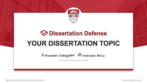 Lancaster University Graduation Thesis Defense PPT Template