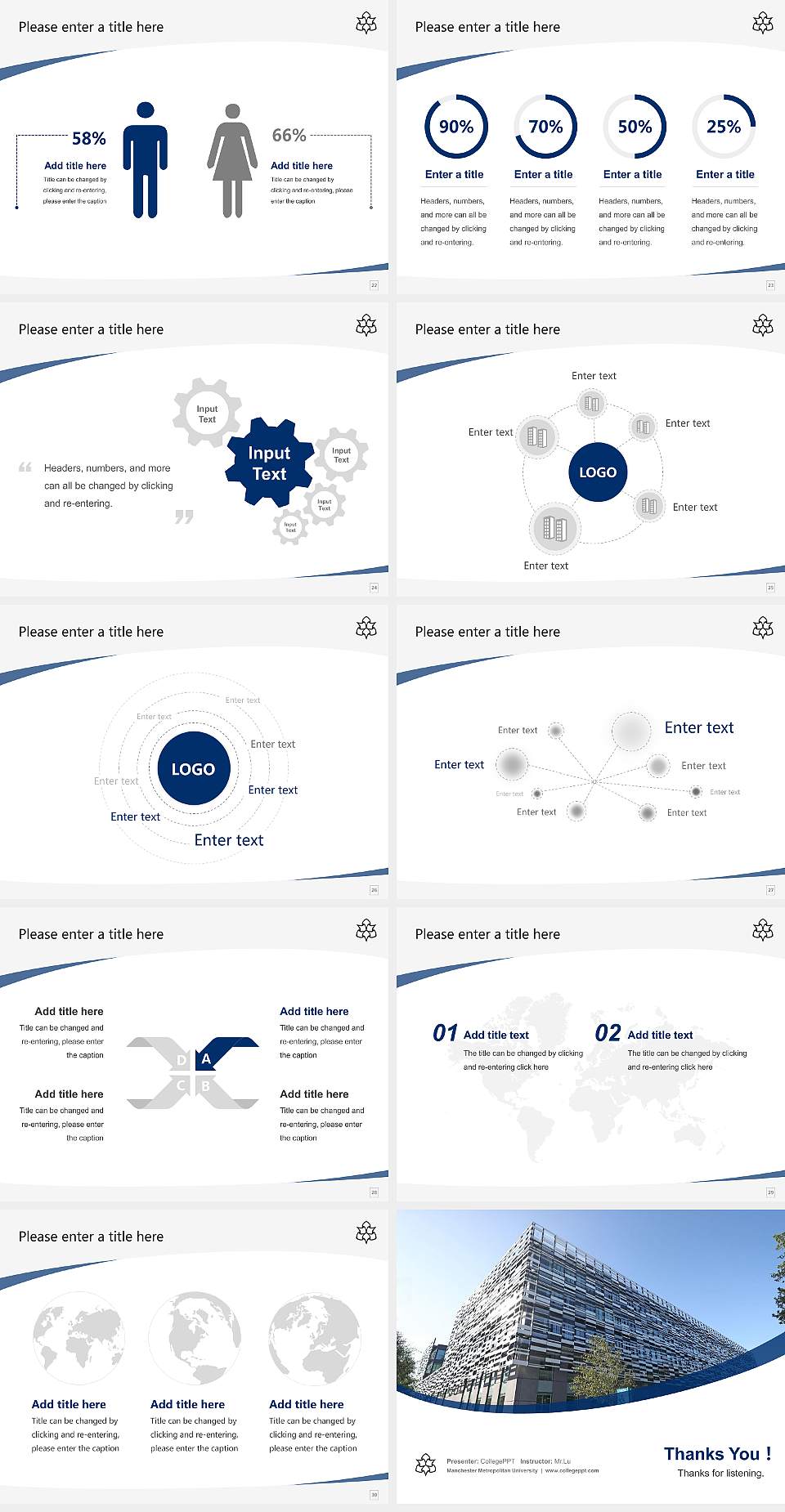 Manchester Metropolitan University Course/Courseware Creation PPT Template4:3 ratio PPT effect preview image4