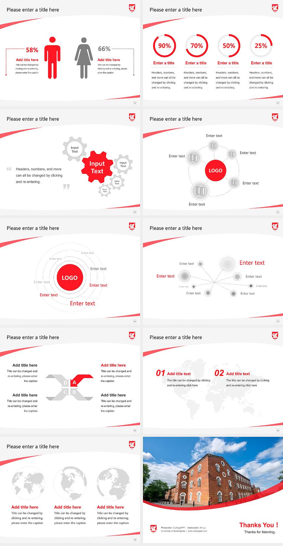 University of Buckingham Course/Courseware Creation PPT Template4:3 ratio PPT effect preview image4