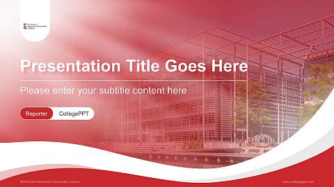 Richmond American University London Lecture Sharing and Networking Event PPT Template