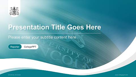 University of Lincoln Lecture Sharing and Networking Event PPT Template