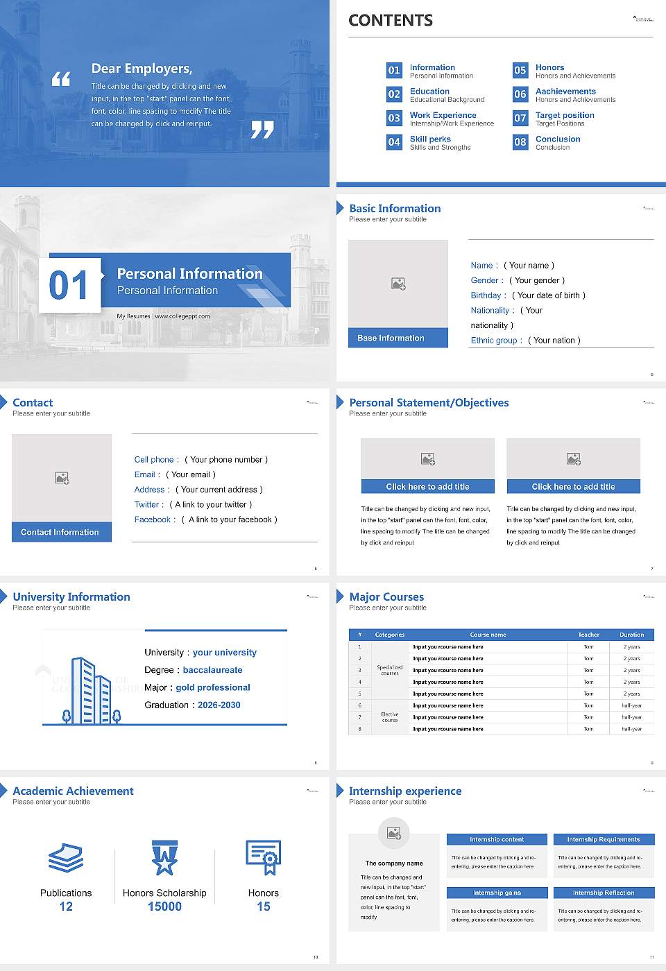 University of Gloucestershire Resume PPT Template16:9 ratio PPT effect preview image2