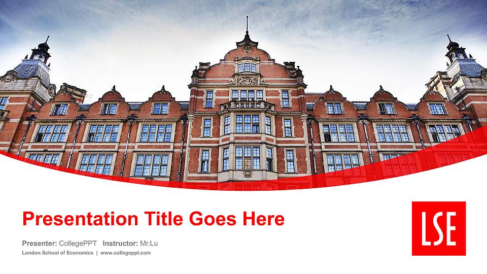 London School of Economics Course/Courseware Creation PPT Template16:9 ratio PPT effect preview image