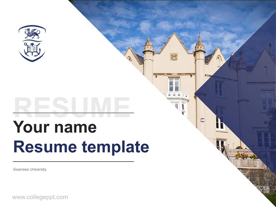 Swansea University Resume PPT Template4:3 ratio PPT effect preview image5