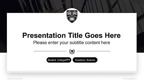 Northumbria University National Scholarship Defense PPT Template