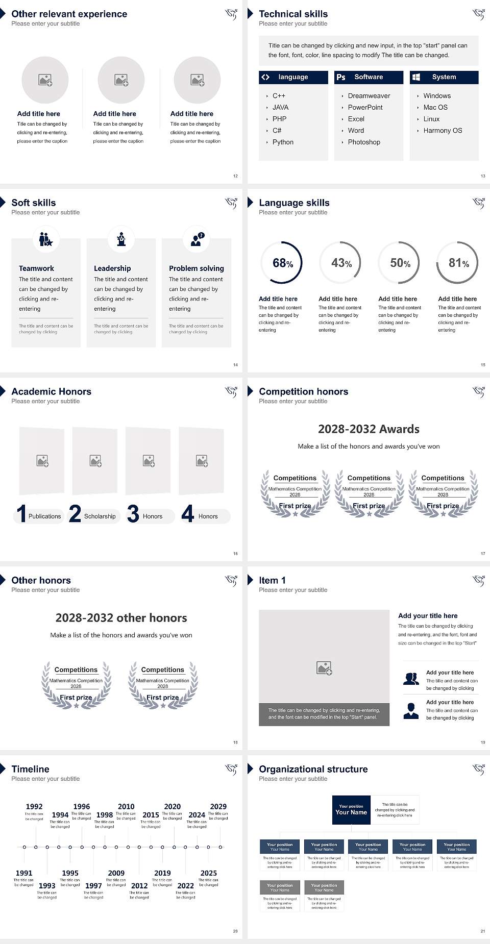 Liverpool John Moores University Resume PPT Template4:3 ratio PPT effect preview image3
