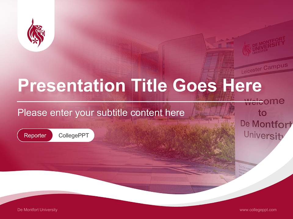 De Montfort University Lecture Sharing and Networking Event PPT Template4:3 ratio PPT effect preview image4