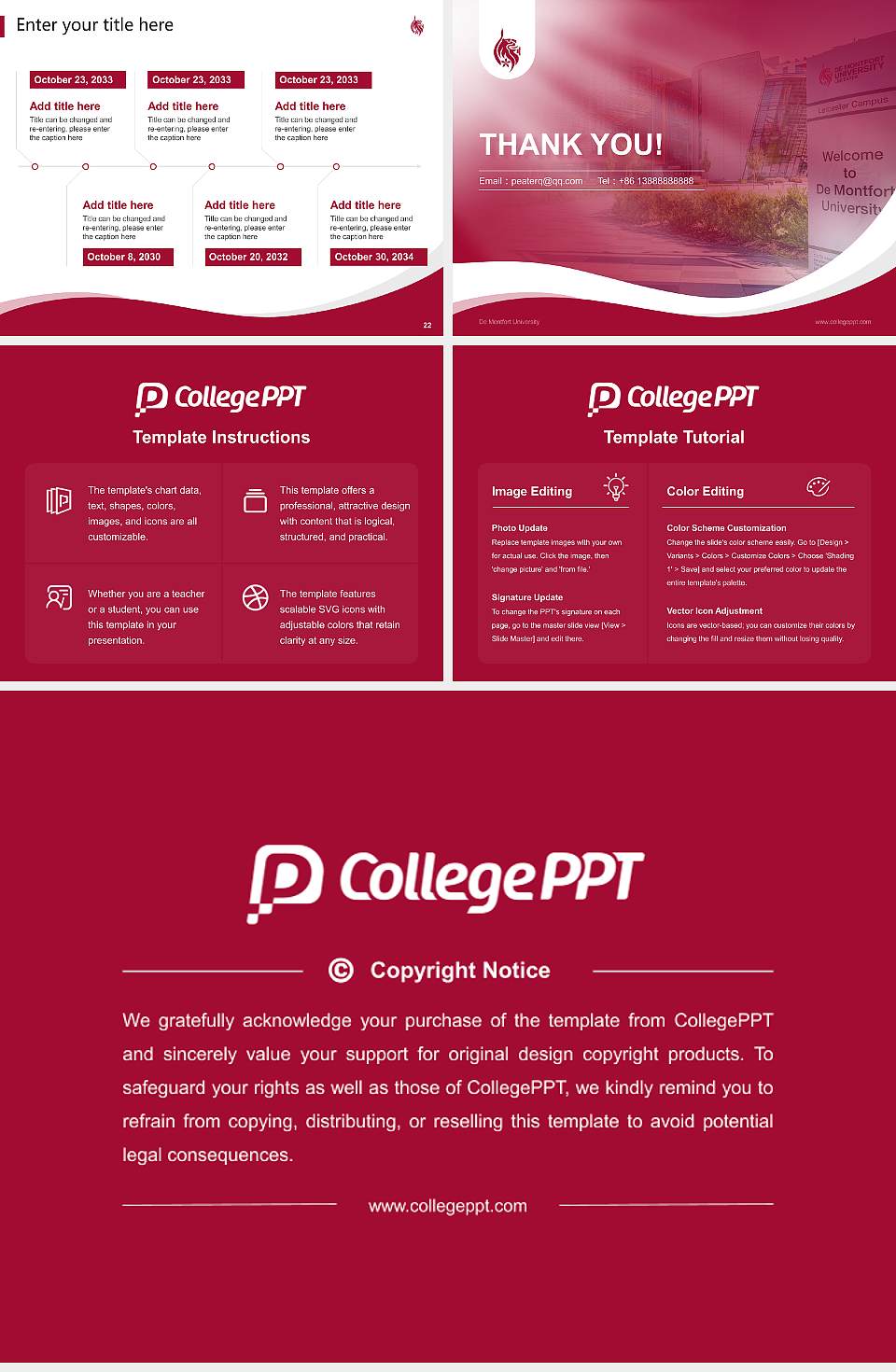 De Montfort University Lecture Sharing and Networking Event PPT Template4:3 ratio PPT effect preview image4