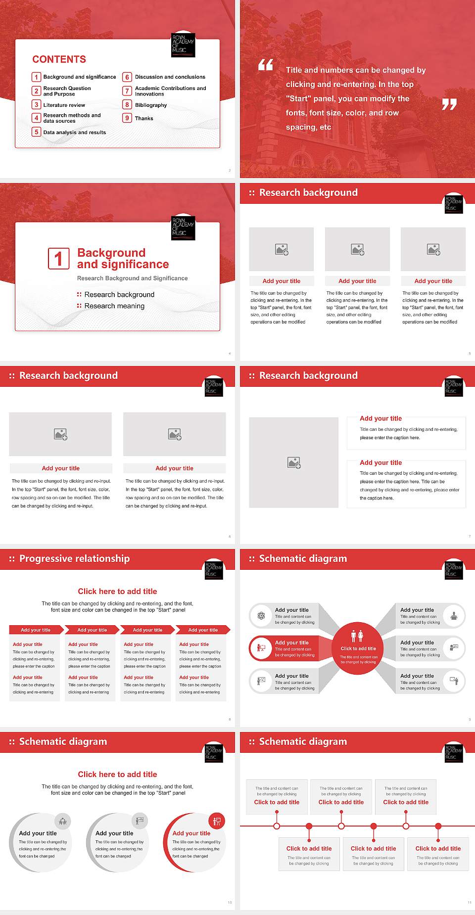 Royal Academy of Music Graduation Thesis Defense PPT Template4:3 ratio PPT effect preview image2