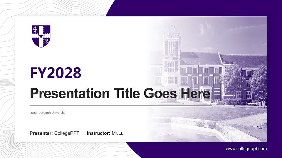 Loughborough University Academic Presentation/Research Findings Report PPT Template16:9 ratio PPT effect preview image