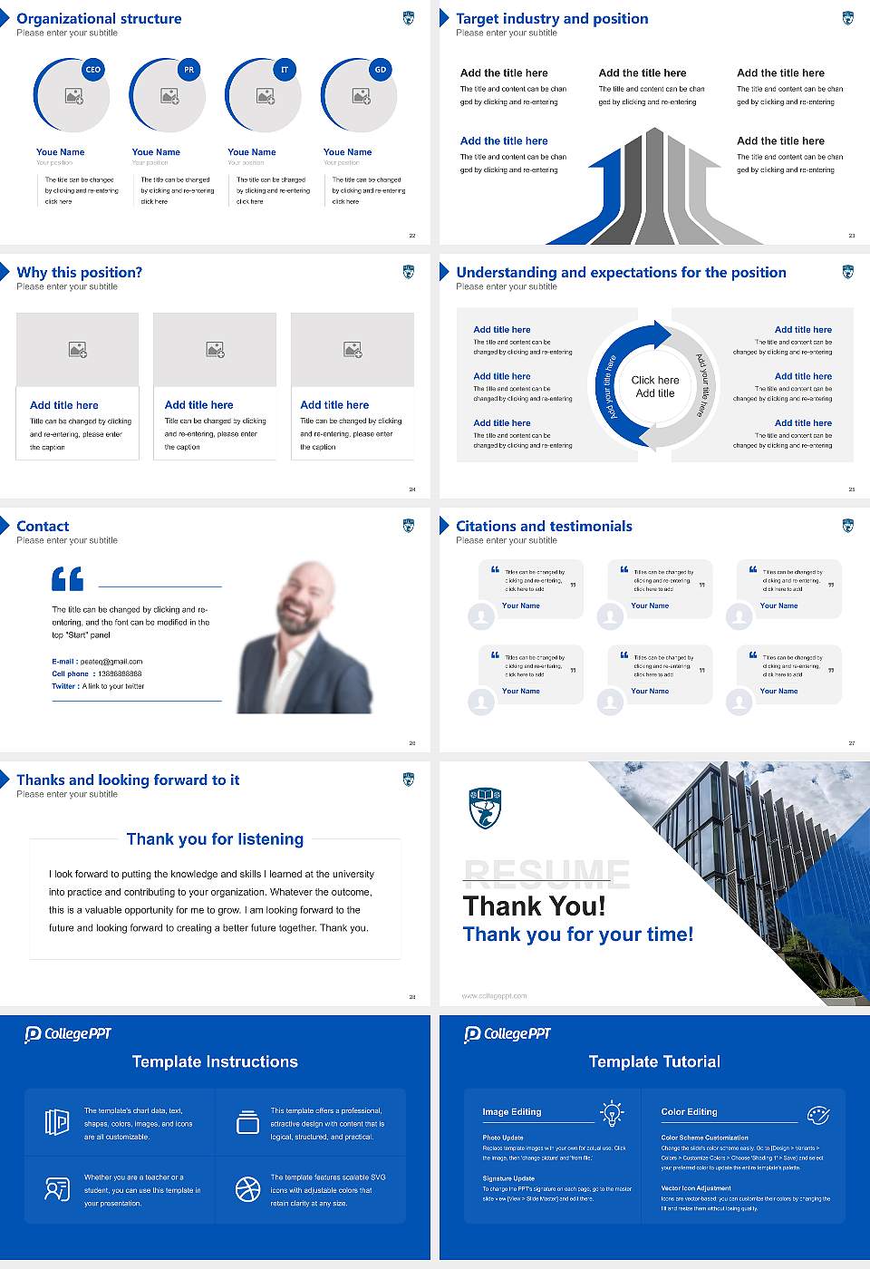 University of Southampton Resume PPT Template16:9 ratio PPT effect preview image4