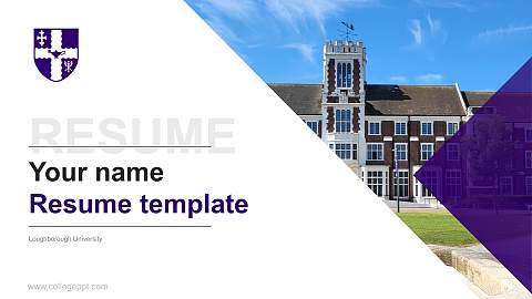 Loughborough University Resume PPT Template