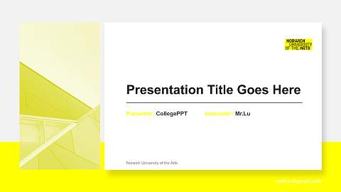 Norwich University of the Arts General Purpose PPT Template