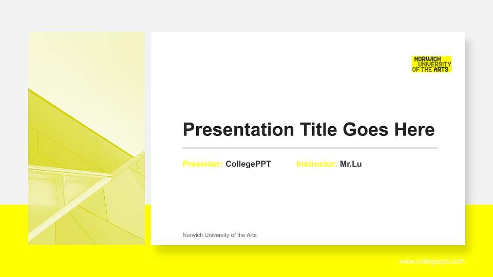 Norwich University of the Arts General Purpose PPT Template16:9 ratio PPT effect preview image