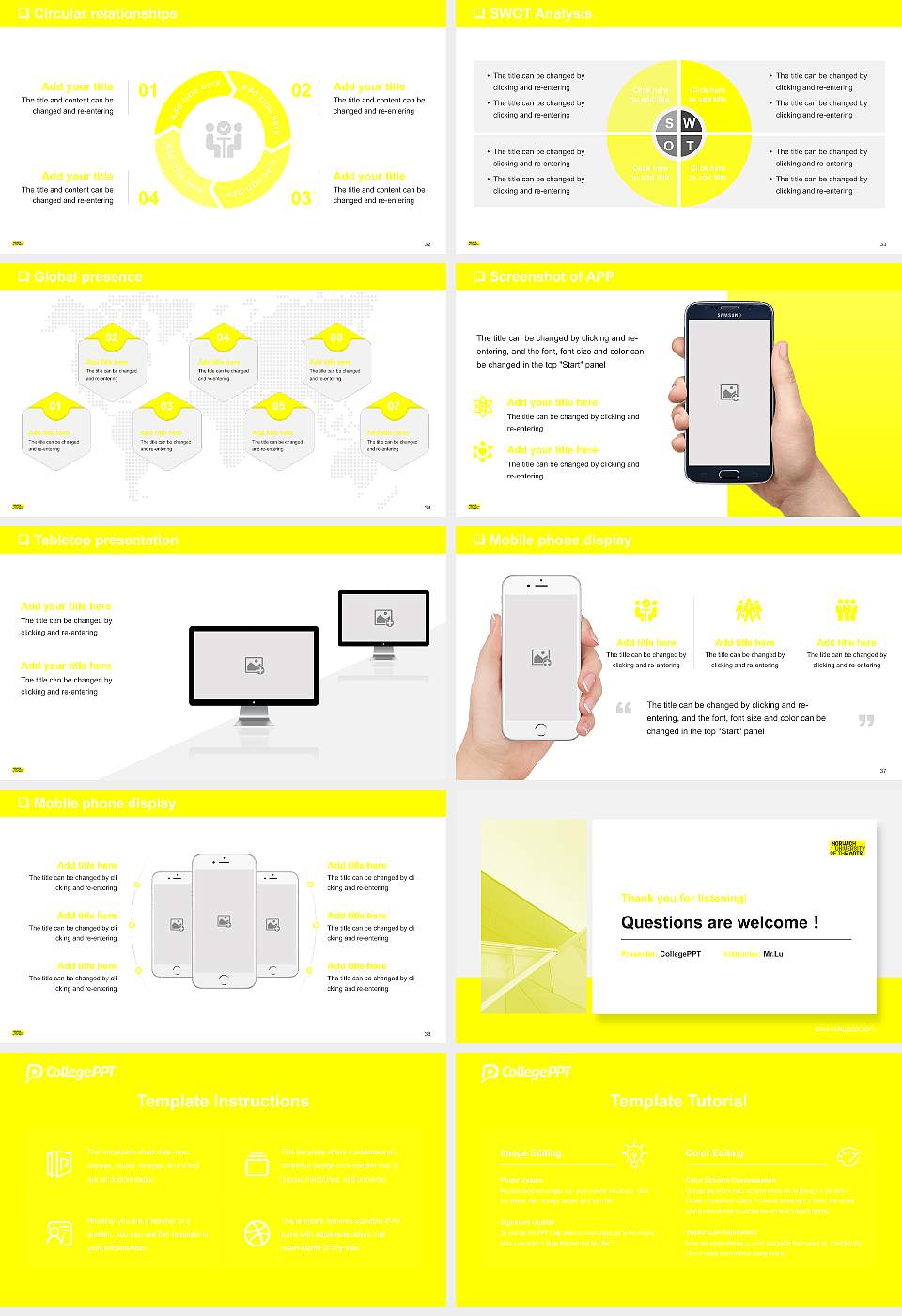 Norwich University of the Arts General Purpose PPT Template16:9 ratio PPT effect preview image5