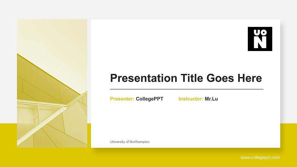 University of Northampton General Purpose PPT Template16:9 ratio PPT effect preview image