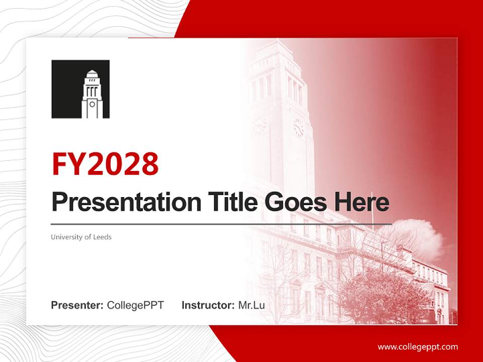 University of Leeds Academic Presentation/Research Findings Report PPT Template4:3 ratio PPT effect preview image5