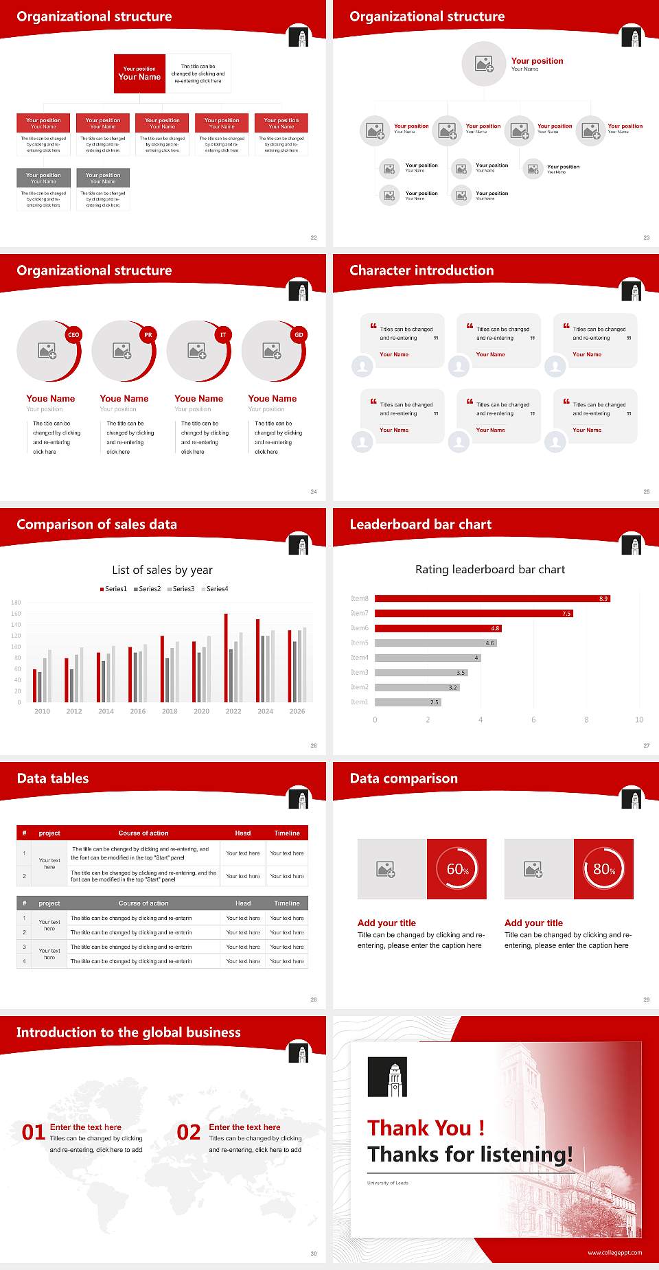 University of Leeds Academic Presentation/Research Findings Report PPT Template4:3 ratio PPT effect preview image4