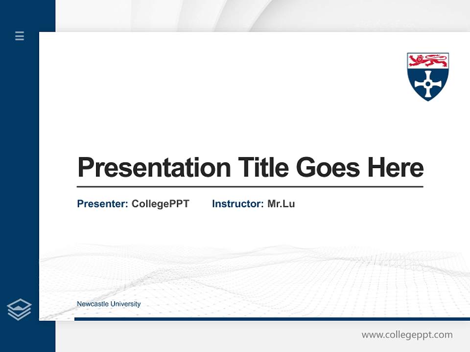 Newcastle University Thesis Proposal/Graduation Defense PPT Template4:3 ratio PPT effect preview image5