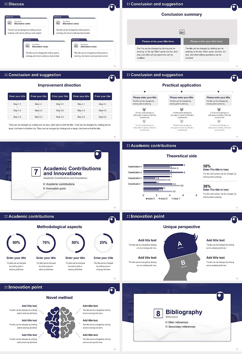 The Open University Graduation Thesis Defense PPT Template16:9 ratio PPT effect preview image6