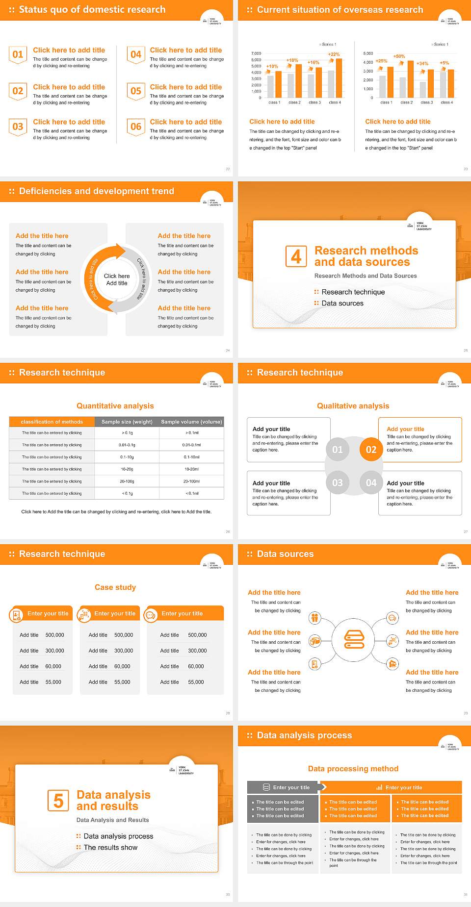 York St John University Graduation Thesis Defense PPT Template4:3 ratio PPT effect preview image4