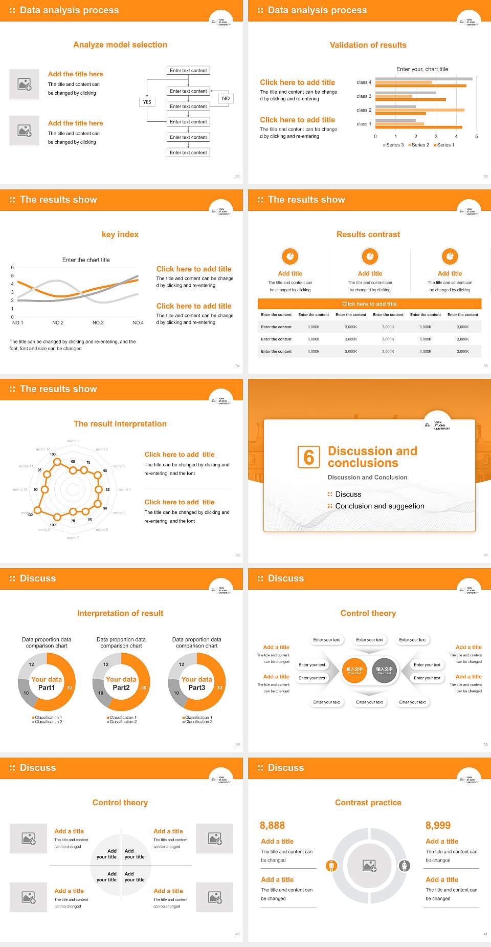 York St John University Graduation Thesis Defense PPT Template4:3 ratio PPT effect preview image5