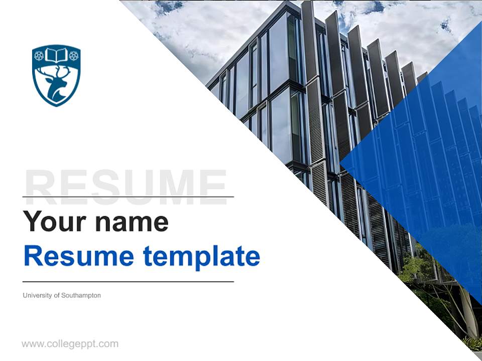 University of Southampton Resume PPT Template4:3 ratio PPT effect preview image5