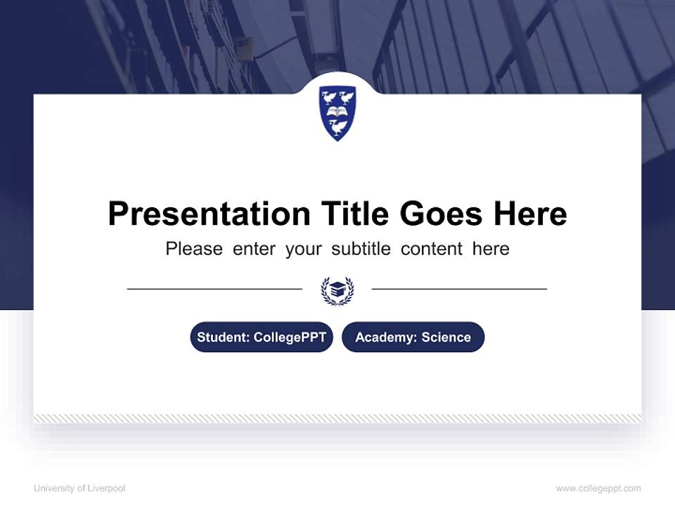 University of Liverpool National Scholarship Defense PPT Template4:3 ratio PPT effect preview image4