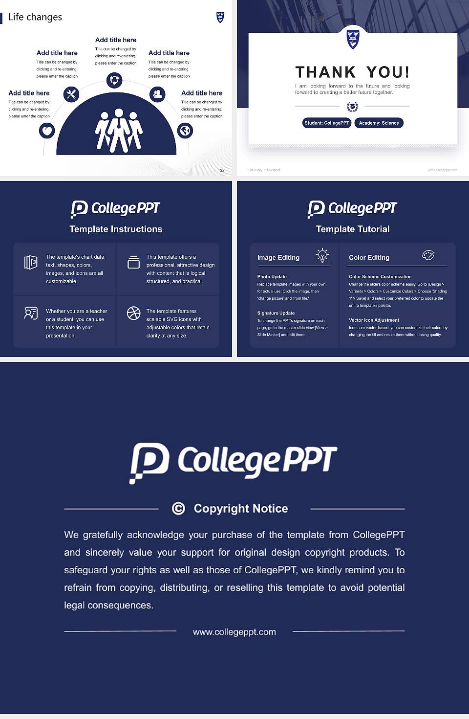 University of Liverpool National Scholarship Defense PPT Template4:3 ratio PPT effect preview image4