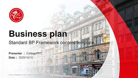 London Guildhall University Competition/Entrepreneurship Contest PPT Template