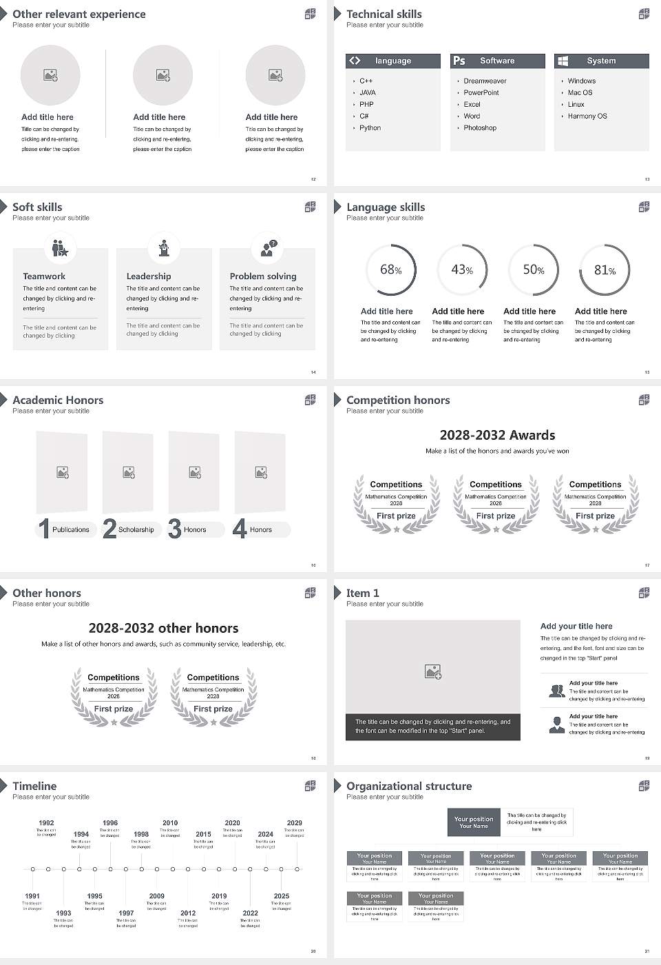 University of Bradford Resume PPT Template16:9 ratio PPT effect preview image3