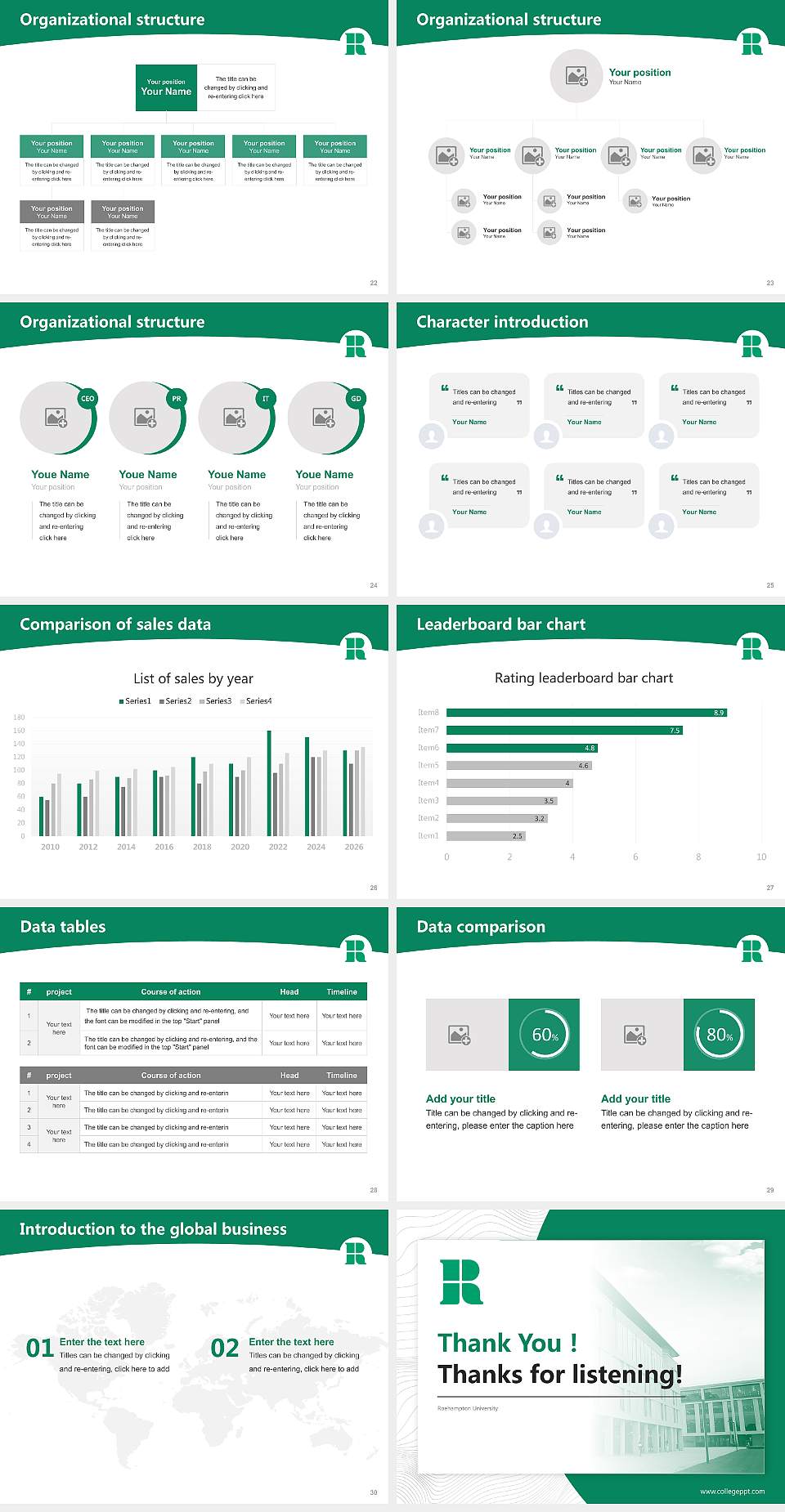 Roehampton University Academic Presentation/Research Findings Report PPT Template4:3 ratio PPT effect preview image4
